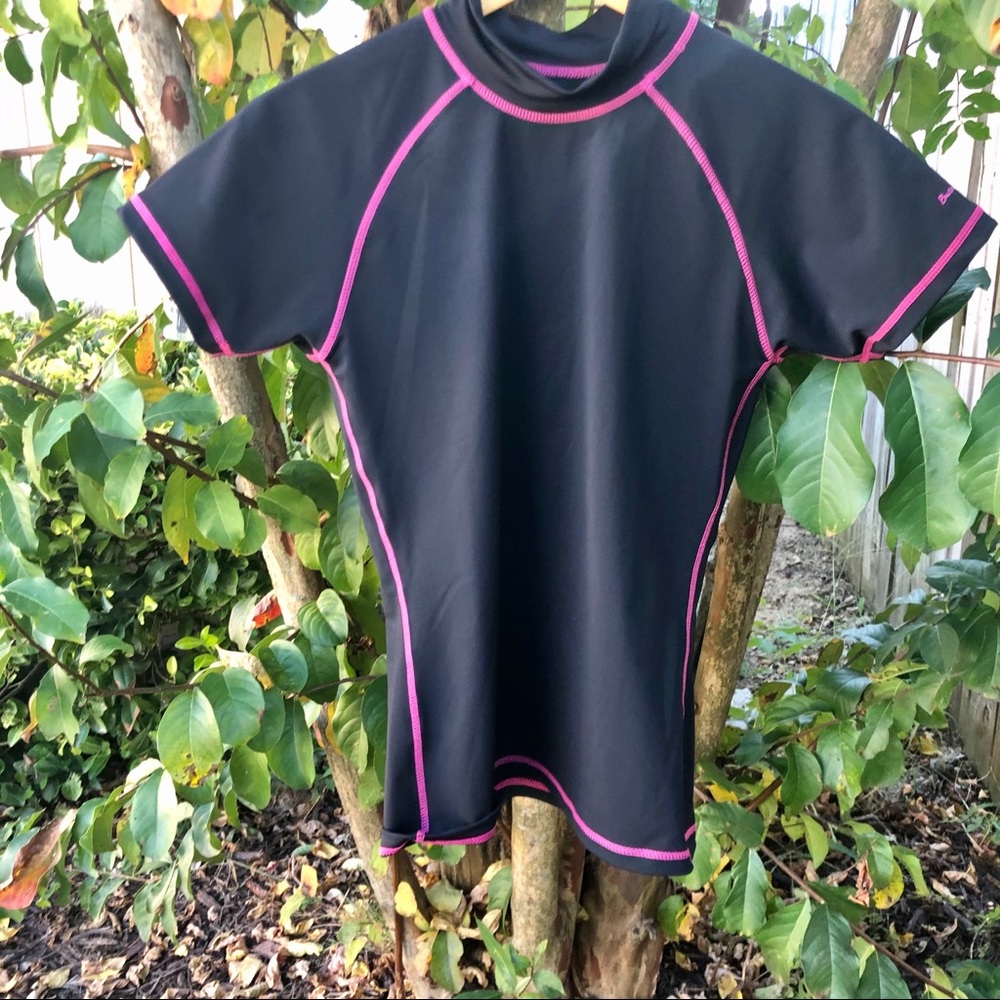 Children’s Swim Shirt Black & Pink Sz. Md by Burnside